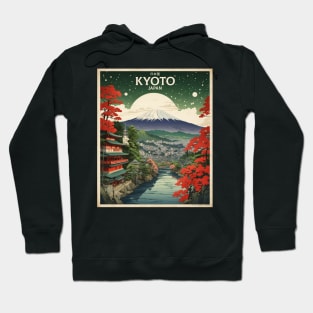 Kyoto Japan Starry Night Vintage Tourism Travel Hoodie